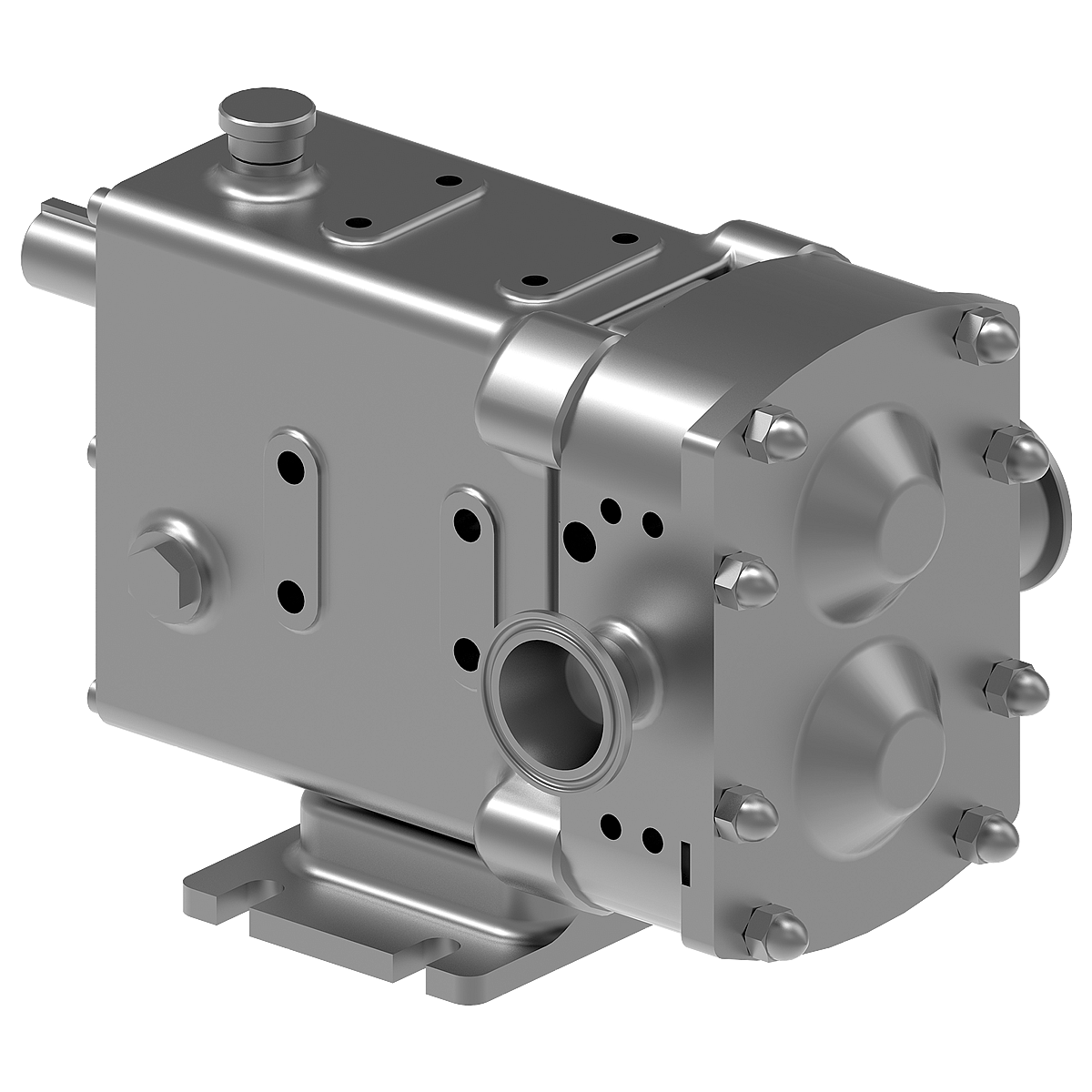 Positive displacement lobe pump